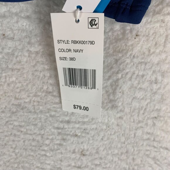 Bleu Rod Beattie Women's 38D Navy Underwire Shirred Bandeau Bikini Top NWT 9936 - Picture 3 of 7